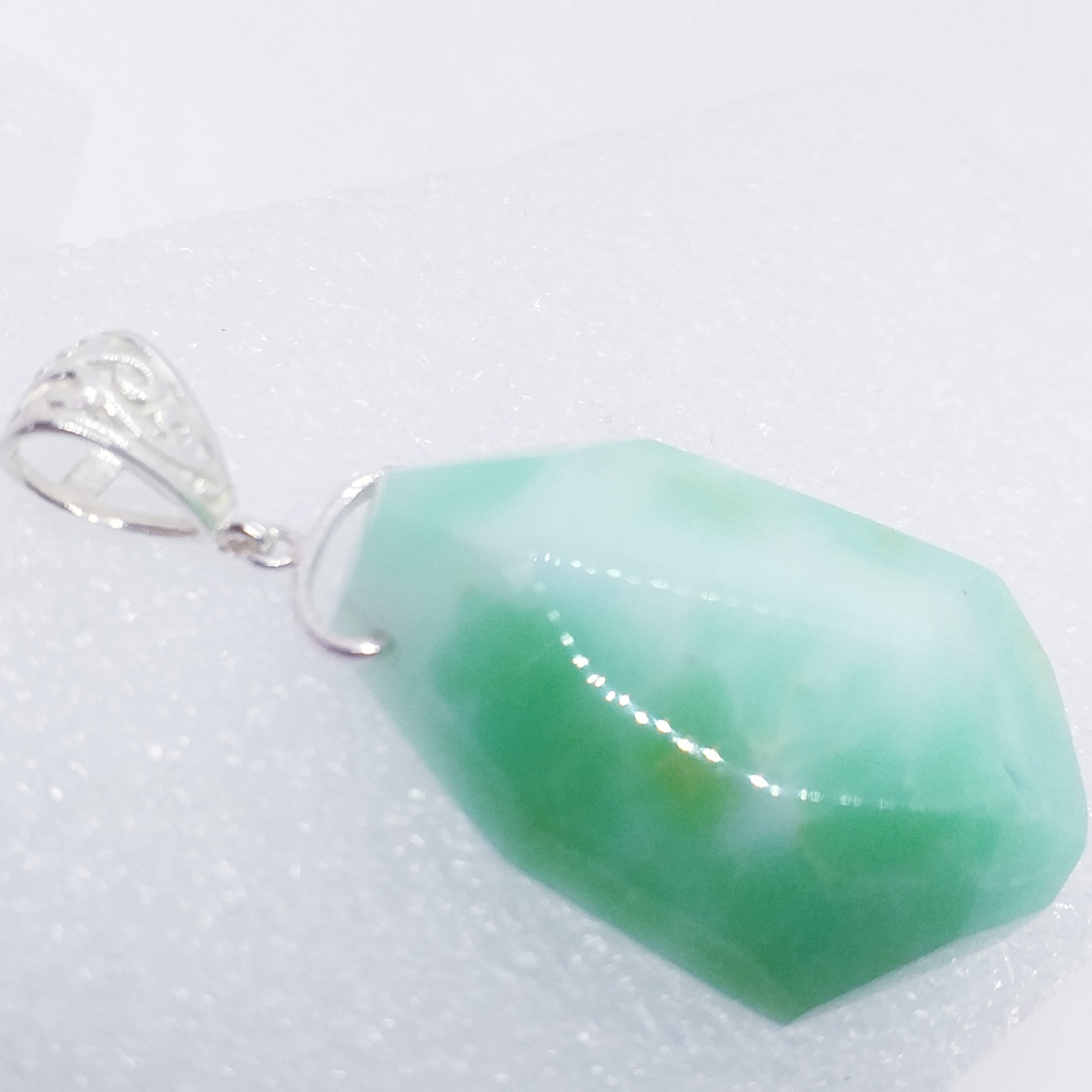 CHRYSOPRAS Anhänger 925 Sterling Silber 55 mm RIESIG