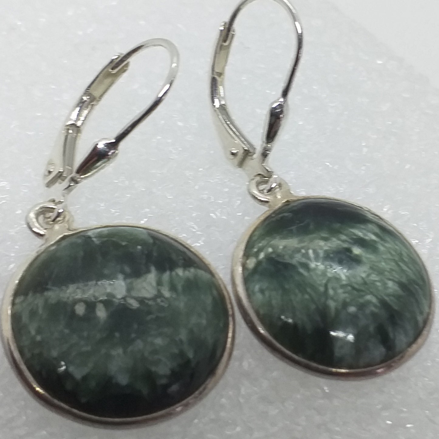 SERAFINIT Ohrringe Klappbrisur 925 Sterling Silber Brisur Ohrhänger 35mm