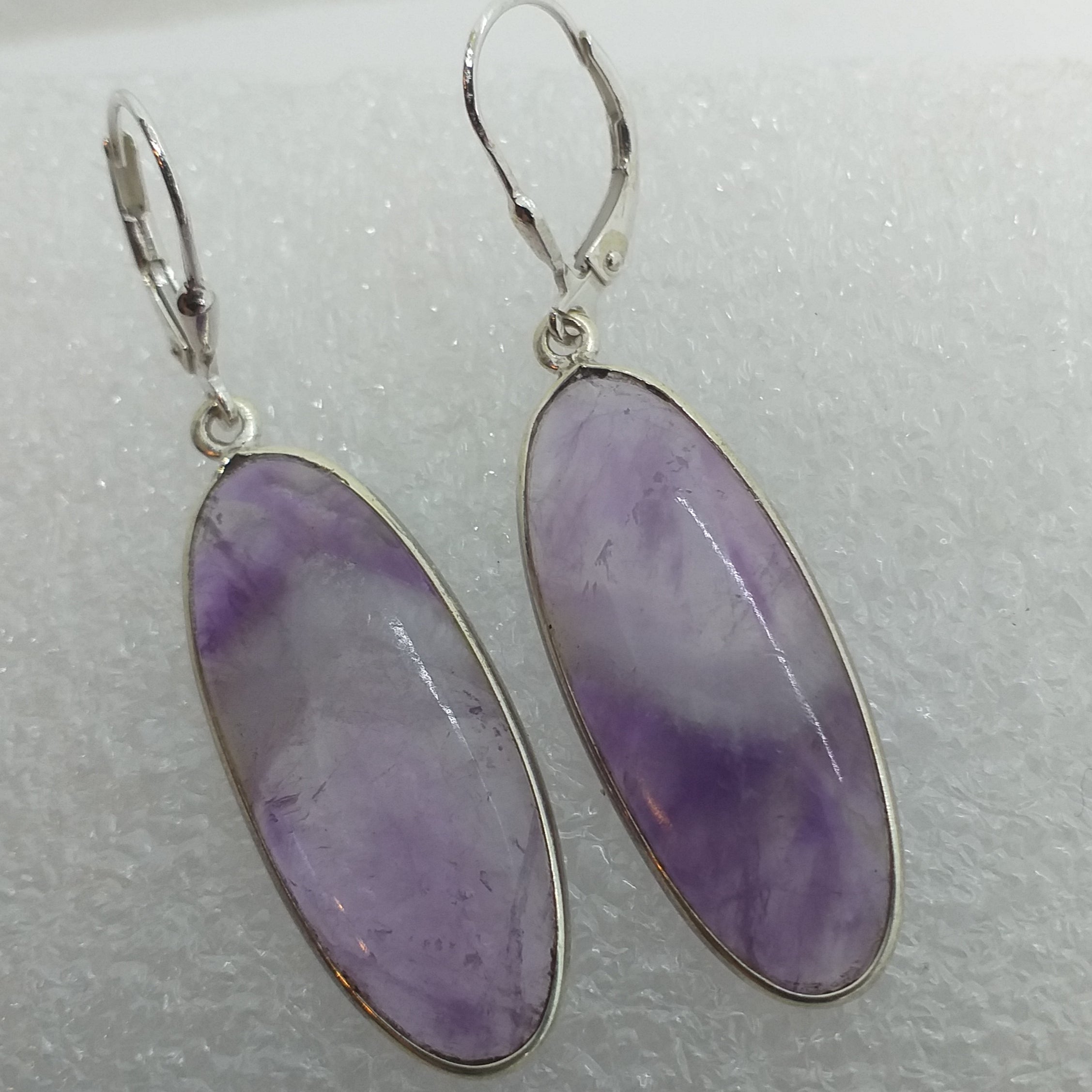 CHEVRON AMETHYST  Ohrhänger Ohrringe Klappbrisur 925 Silber Brisur