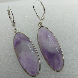 CHEVRON AMETHYST  Ohrhänger Ohrringe Klappbrisur 925 Silber Brisur