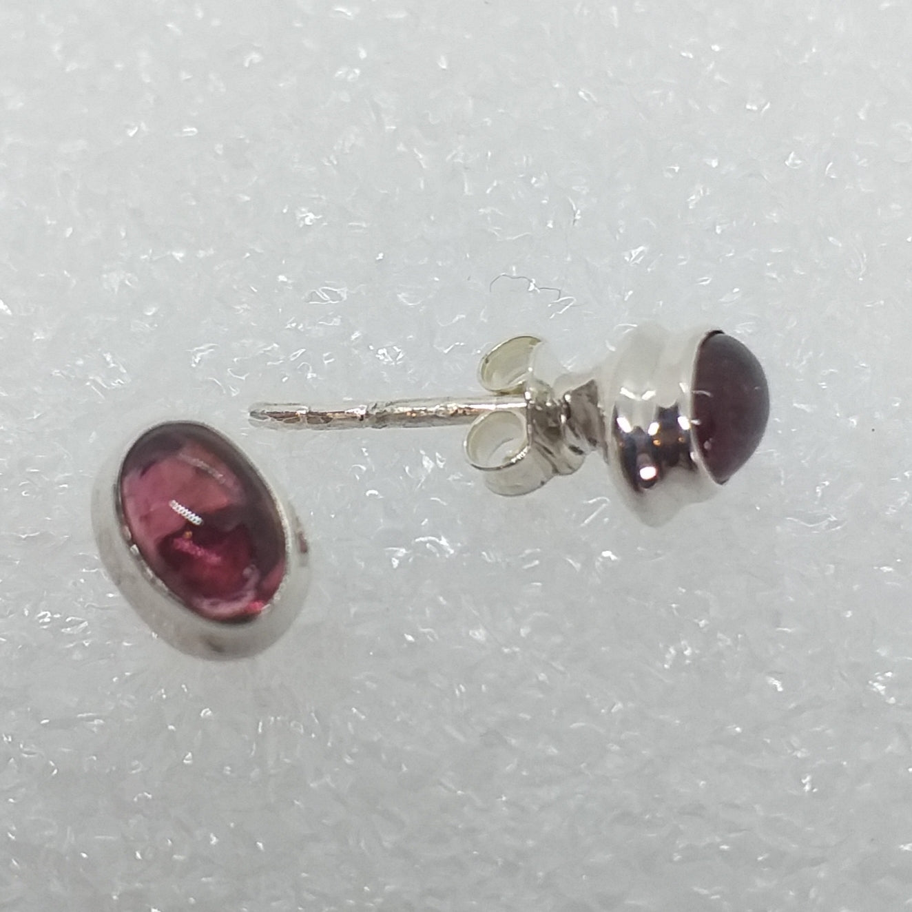 TURMALIN Ohrringe Ohrstecker 925 Silber pinker rosa Rubellit