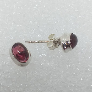 TURMALIN Ohrringe Ohrstecker 925 Silber pinker rosa Rubellit