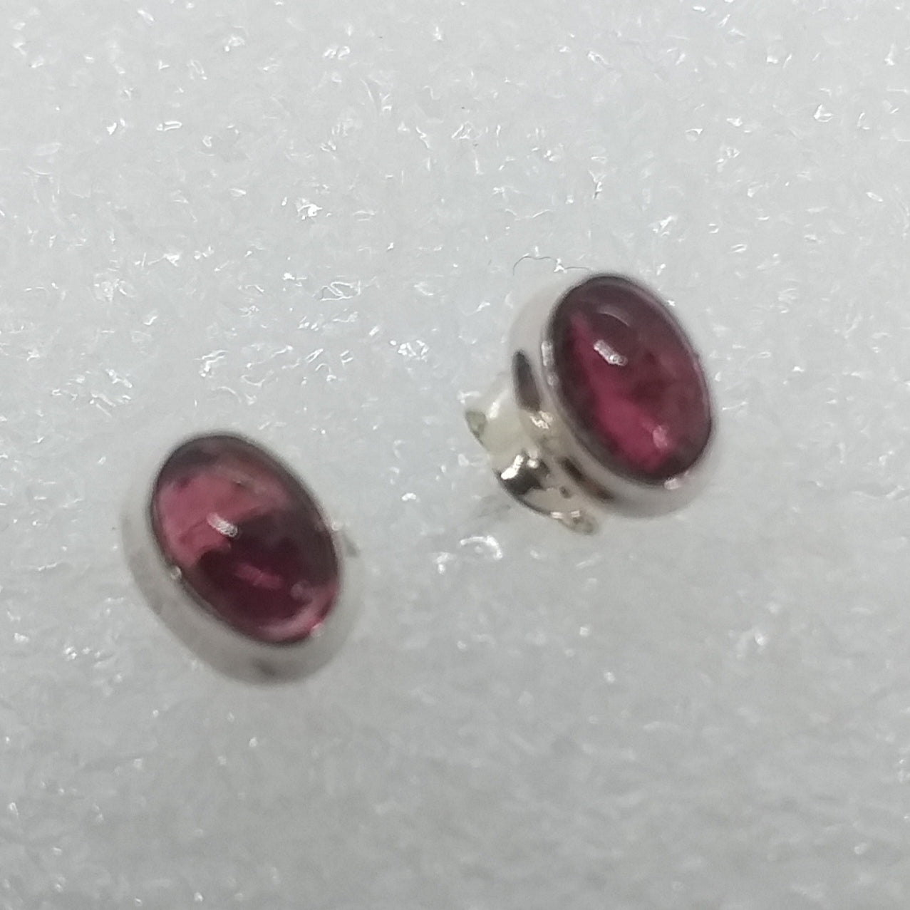 TURMALIN Ohrringe Ohrstecker 925 Silber pinker rosa Rubellit
