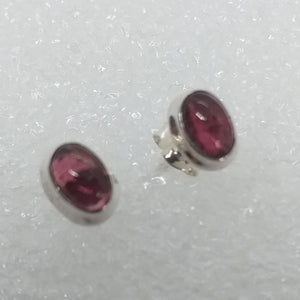 TURMALIN Ohrringe Ohrstecker 925 Silber pinker rosa Rubellit