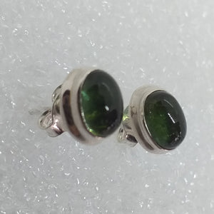 TURMALIN grün Ohrringe Ohrstecker 925 Silber grüner Verdelith