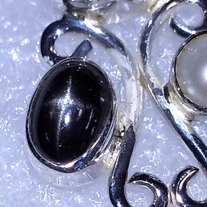 Natur TURMALINQUARZ Anhänger 925 Sterling Silber Sterndiopsid Perle