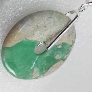 ECHTER natürlicher VARISCIT Variszit Anhänger 925 Sterling Silber Utah Türkis Donut