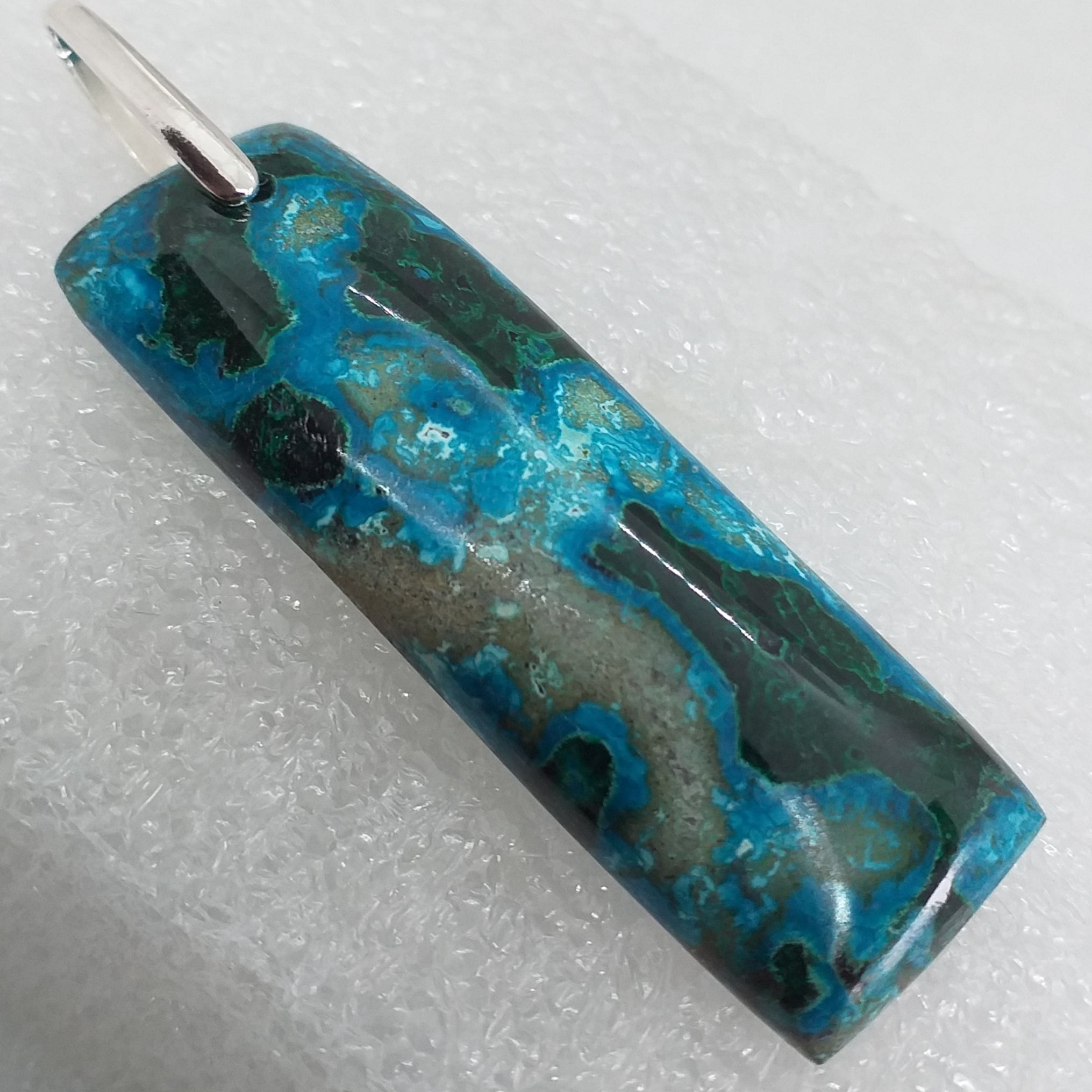 AZURIT MALACHIT Anhänger 925 Sterling Silber 62 mm