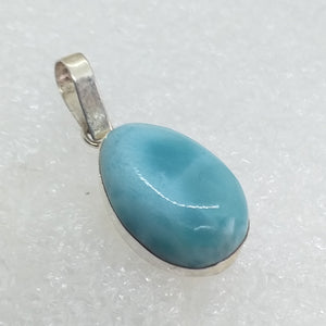 echter Natur LARIMAR Anhänger 925 Sterling Silber 28mm