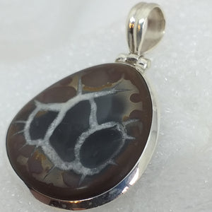 echte natürliche SEPTARIE Anhänger 925 Sterling Silber Marokko