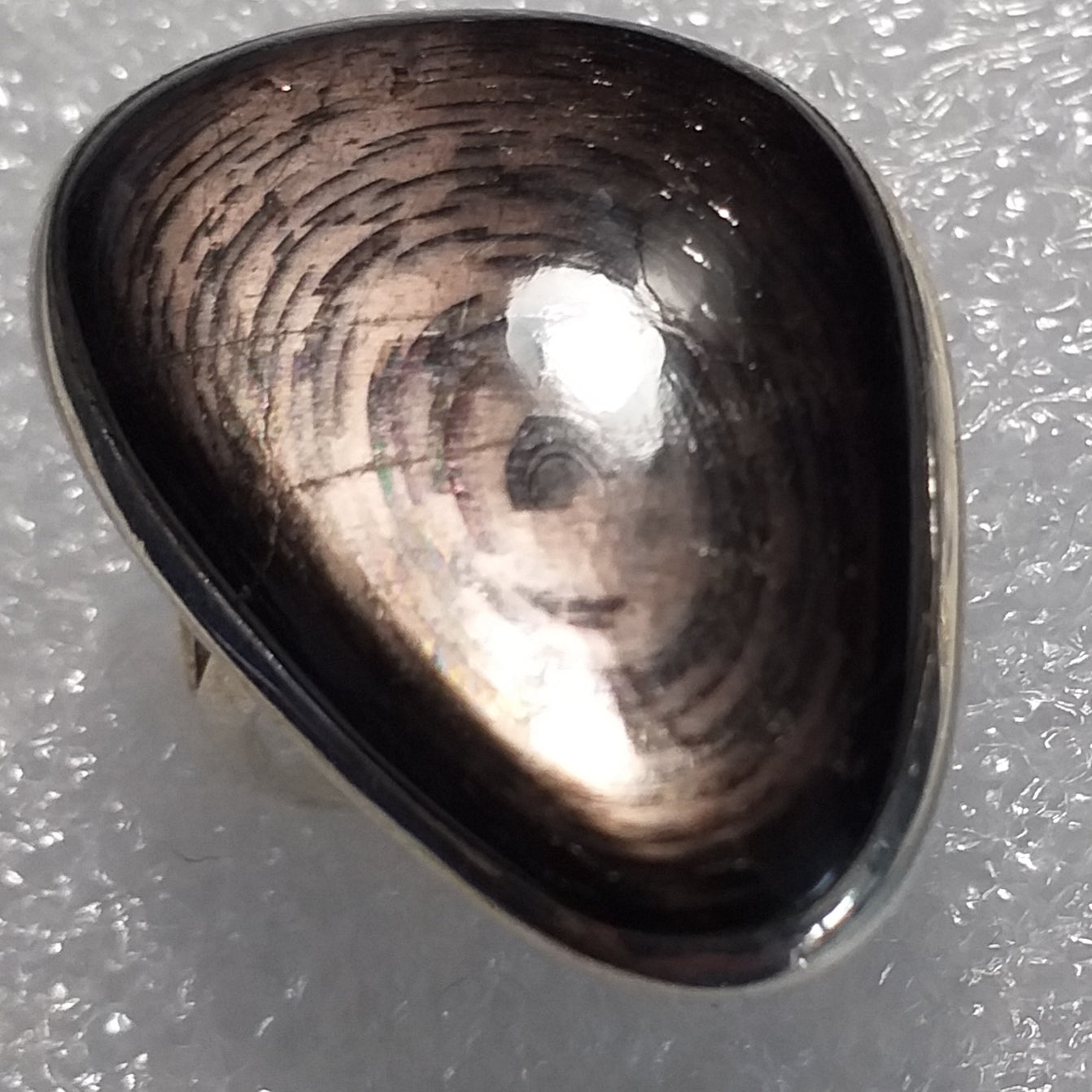 HYPERSTHEN Ring 925 Sterling Silber Gr. 19 RIESIG 32mm