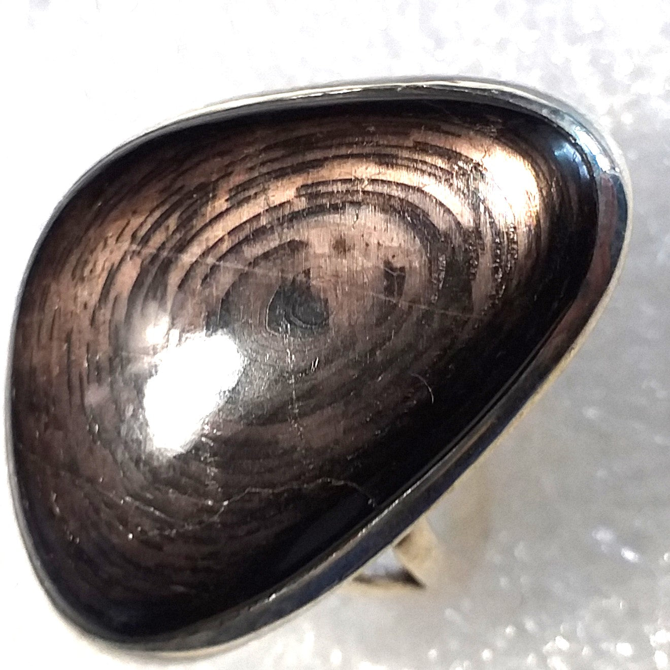 HYPERSTHEN Ring 925 Sterling Silber Gr. 19 RIESIG 32mm