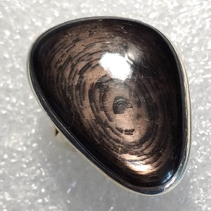 HYPERSTHEN Ring 925 Sterling Silber Gr. 19 RIESIG 32mm
