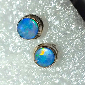 echter OPAL Australien Ohrringe Ohrstecker 925 Sterling Silber