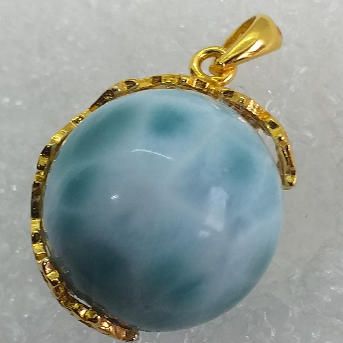 echter Natur LARIMAR TOP AAA Qualität Anhänger 925 Sterling Silber Gold vergoldet
