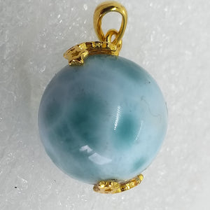 echter Natur LARIMAR TOP AAA Qualität Anhänger 925 Sterling Silber Gold vergoldet