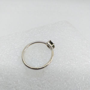 echter MOLDAVIT facettiert Ring Gr. 18 facettiert  925 Sterling Silber