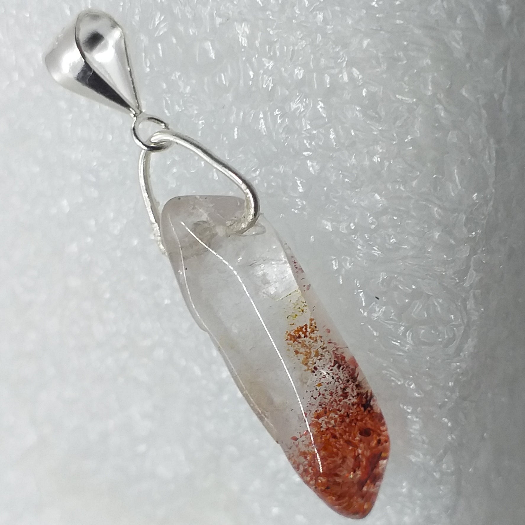 LEPIDOKROKIT Rubinglimmer Anhänger 925 Sterling Silber