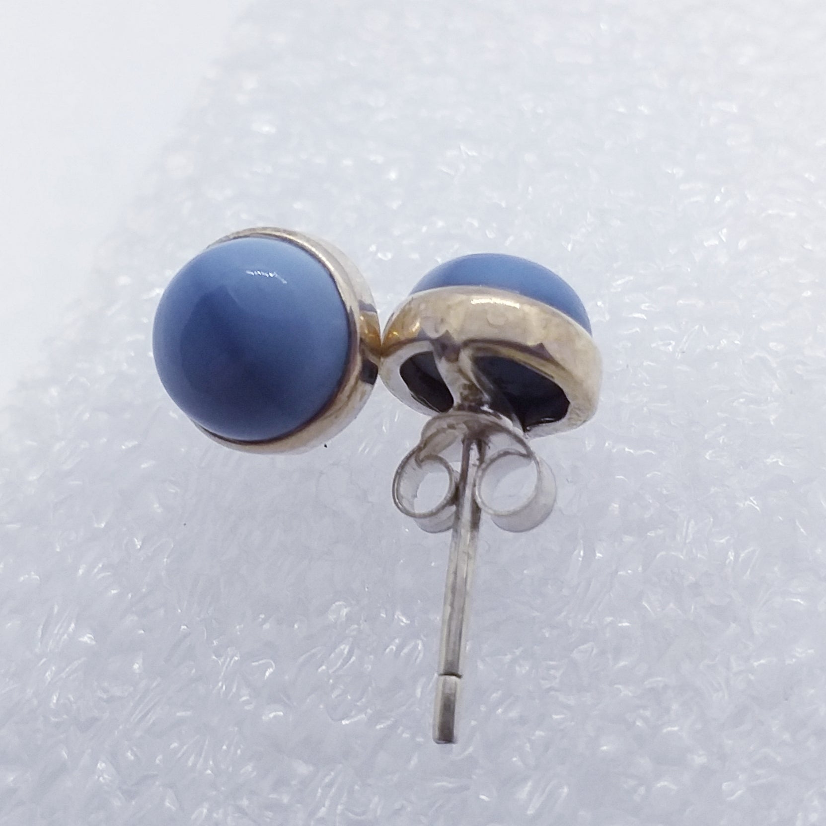 blauer OPAL OREGON Ohrringe Ohrstecker 925 Sterling Silber Opal blau