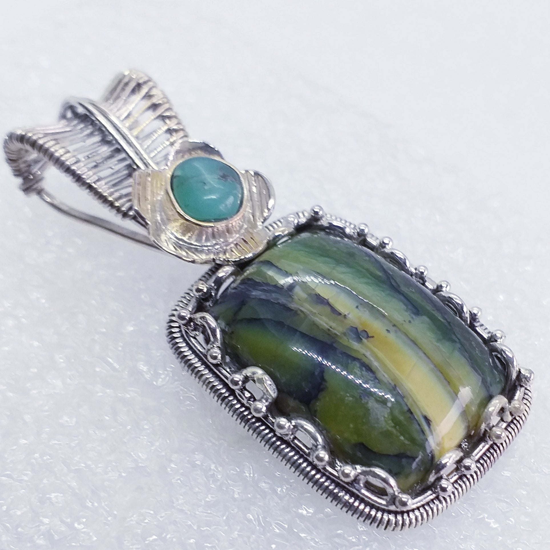 GRÜNER OPAL KATZENAUGE Anhänger Chrysopras 925 Sterling Silber