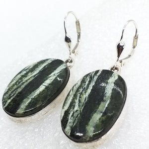 SERPENTIN SILBERAUGE  Ohrhänger 925 Sterling Silber Klappbrisur Ohrringe