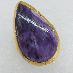 CHAROIT Ring Gr. 18 925 Sterling Silber Gold vergoldet 30mm