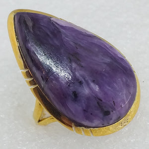 CHAROIT Ring Gr. 18 925 Sterling Silber Gold vergoldet 30mm
