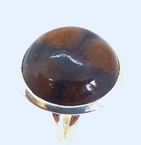 CHIASTOLITH Kreuzstein Ring Gr. 16,2 925 Sterling Silber Andalusit