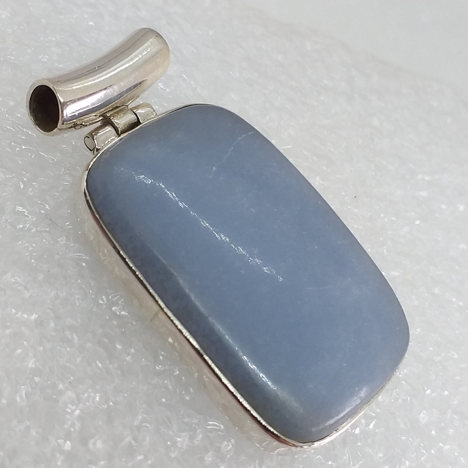 ANGELIT Anhänger 925 Sterling Silber Engelstein Anhydrit