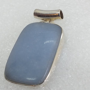 ANGELIT Anhänger 925 Sterling Silber Engelstein Anhydrit