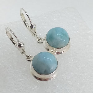 LARIMAR Ohrringe Klappbrisur 925 Sterling Silber Ohrhänger Brisur