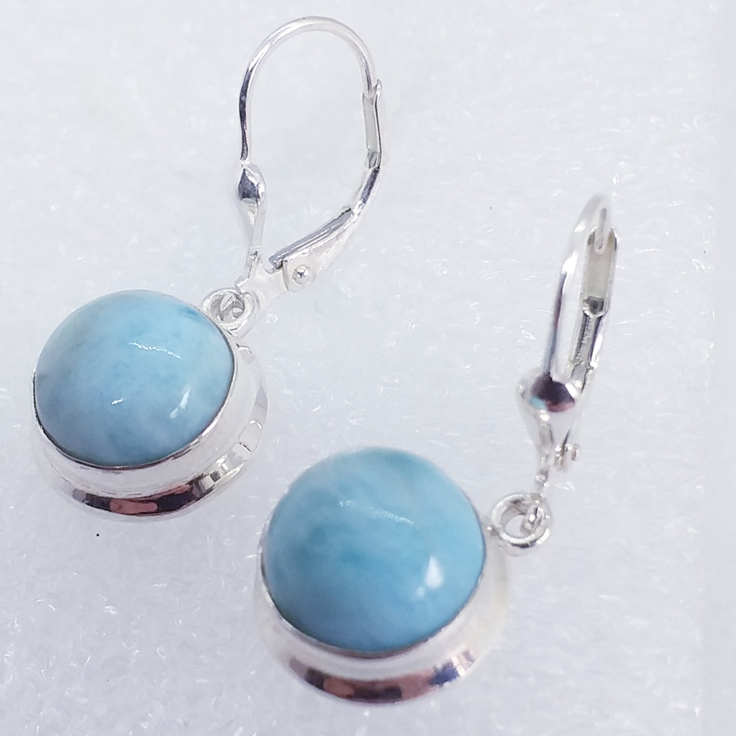 LARIMAR Ohrringe Klappbrisur 925 Sterling Silber Ohrhänger Brisur