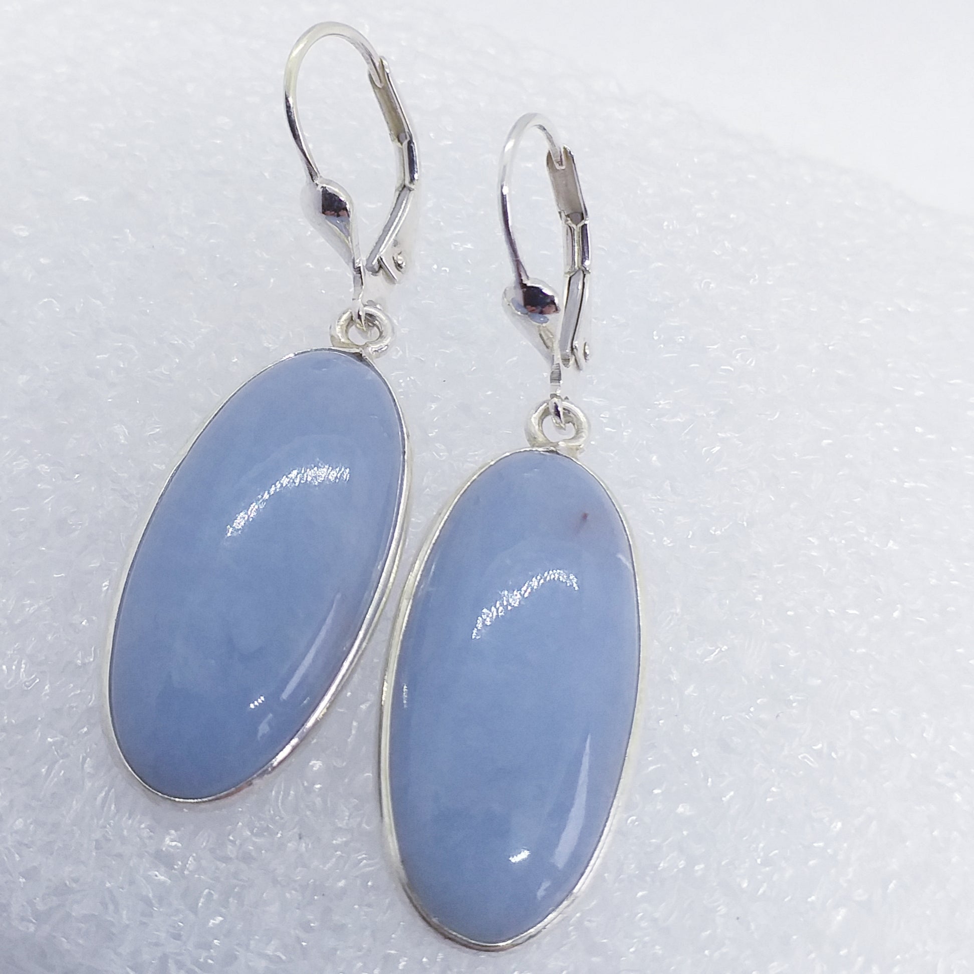 ANGELIT Ohrringe Klappbrisur 925 Sterling Silber Ohrhänger Engelstein