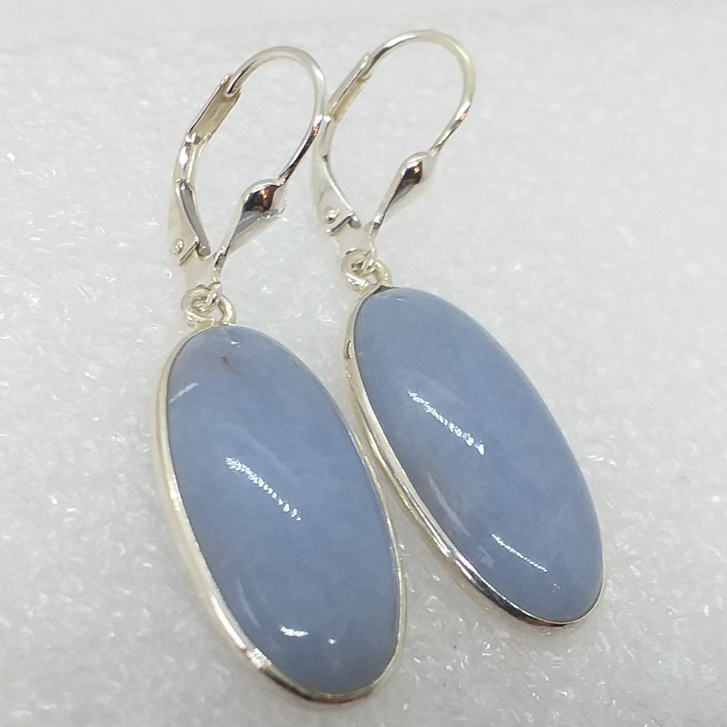 ANGELIT Ohrringe Klappbrisur 925 Sterling Silber Ohrhänger Engelstein