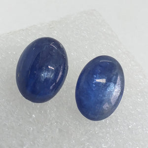 blauer KYANIT Ohrringe Ohrstecker 925 Sterling Silber 15 mm blau