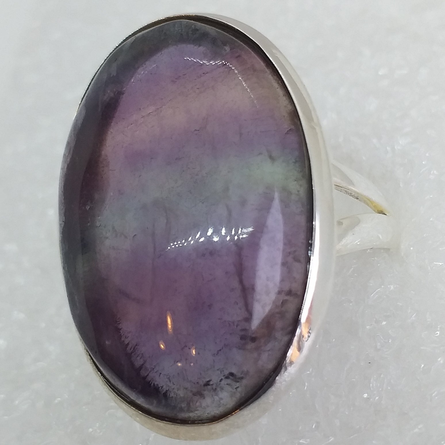 FLUORIT Ring Gr. 18 925 Sterling Silber 27mm
