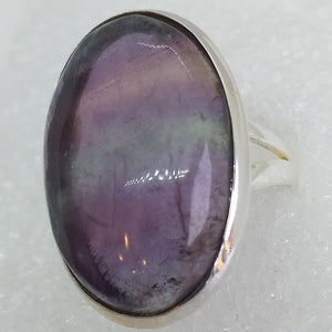 FLUORIT Ring Gr. 18 925 Sterling Silber 27mm