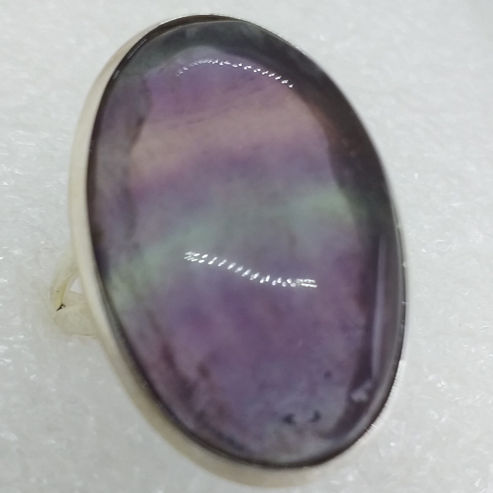 FLUORIT Ring Gr. 18 925 Sterling Silber 27mm