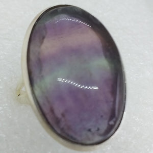 FLUORIT Ring Gr. 18 925 Sterling Silber 27mm