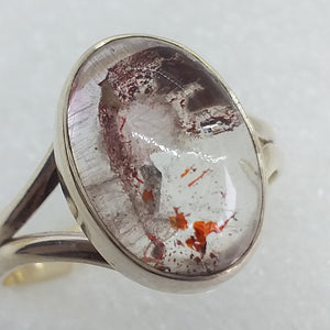 Lepidokrokit Ring Gr. 22 925 Sterling Silber Rubinglimmer HARLEKINQUARZ