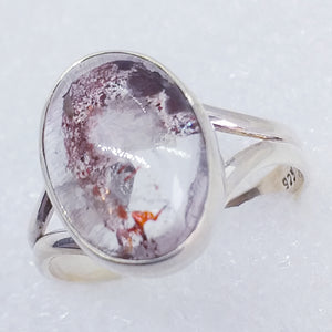 Lepidokrokit Ring Gr. 22 925 Sterling Silber Rubinglimmer HARLEKINQUARZ