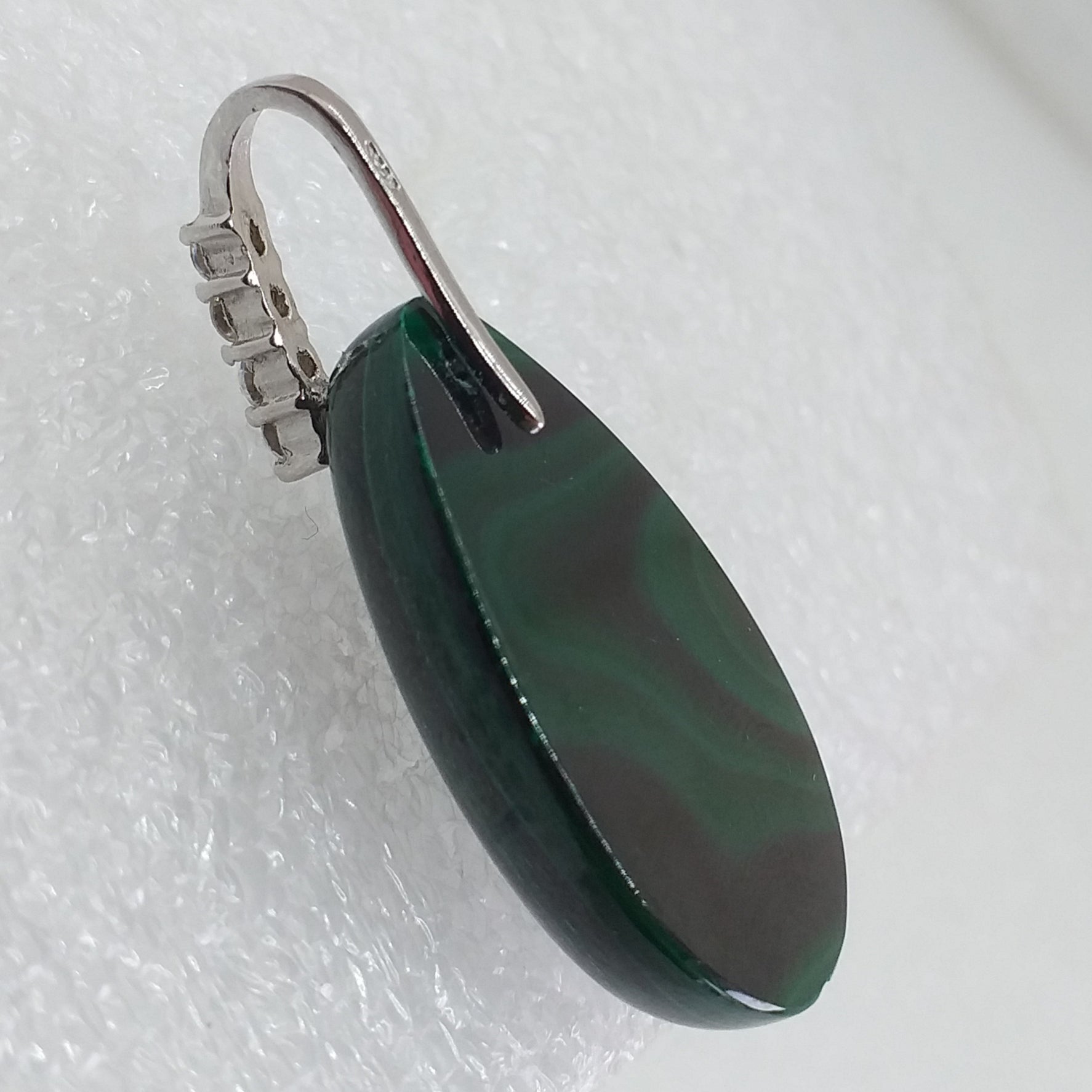 echter Natur MALACHIT Anhänger 925 Sterling Silber 40mm