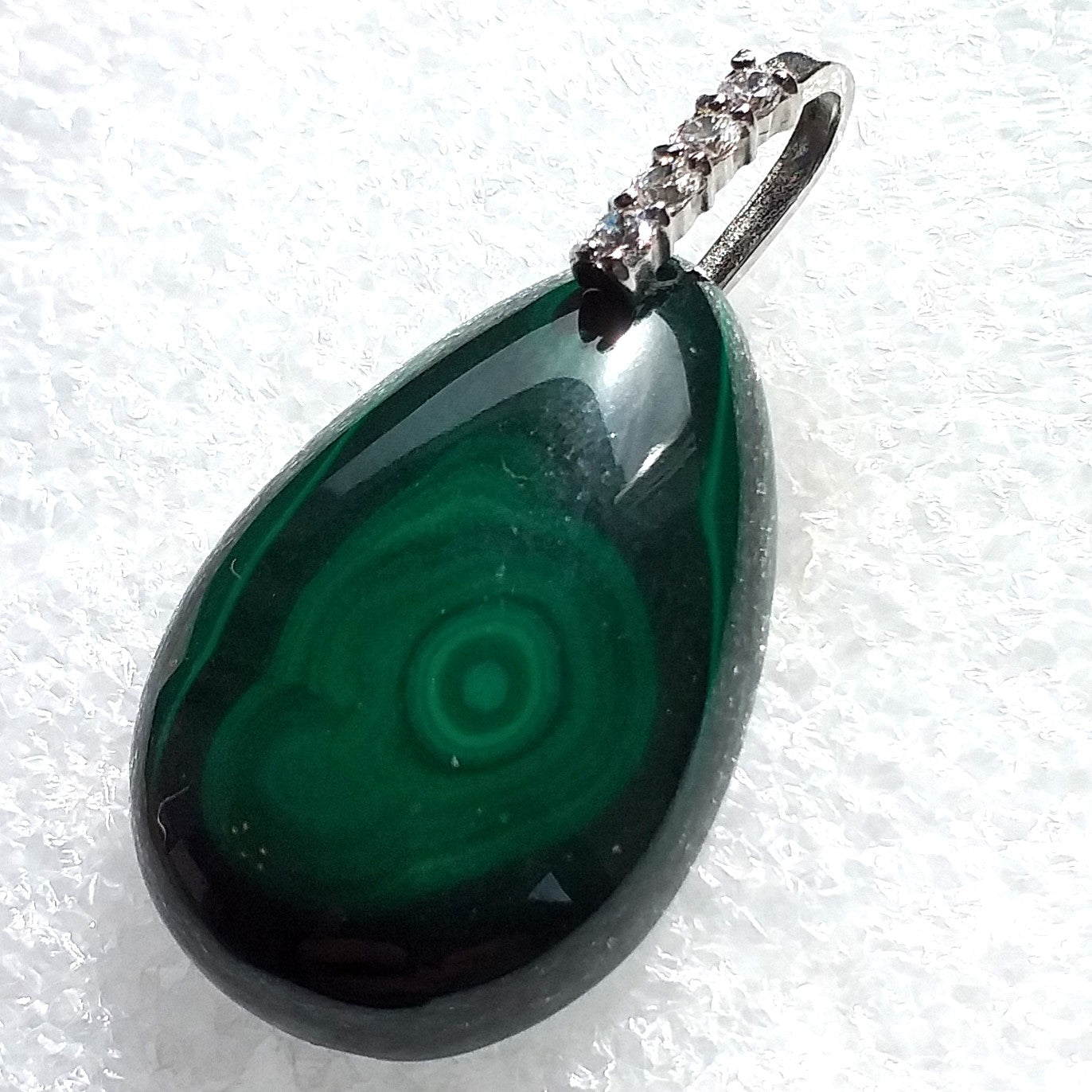 echter Natur MALACHIT Anhänger 925 Sterling Silber 40mm