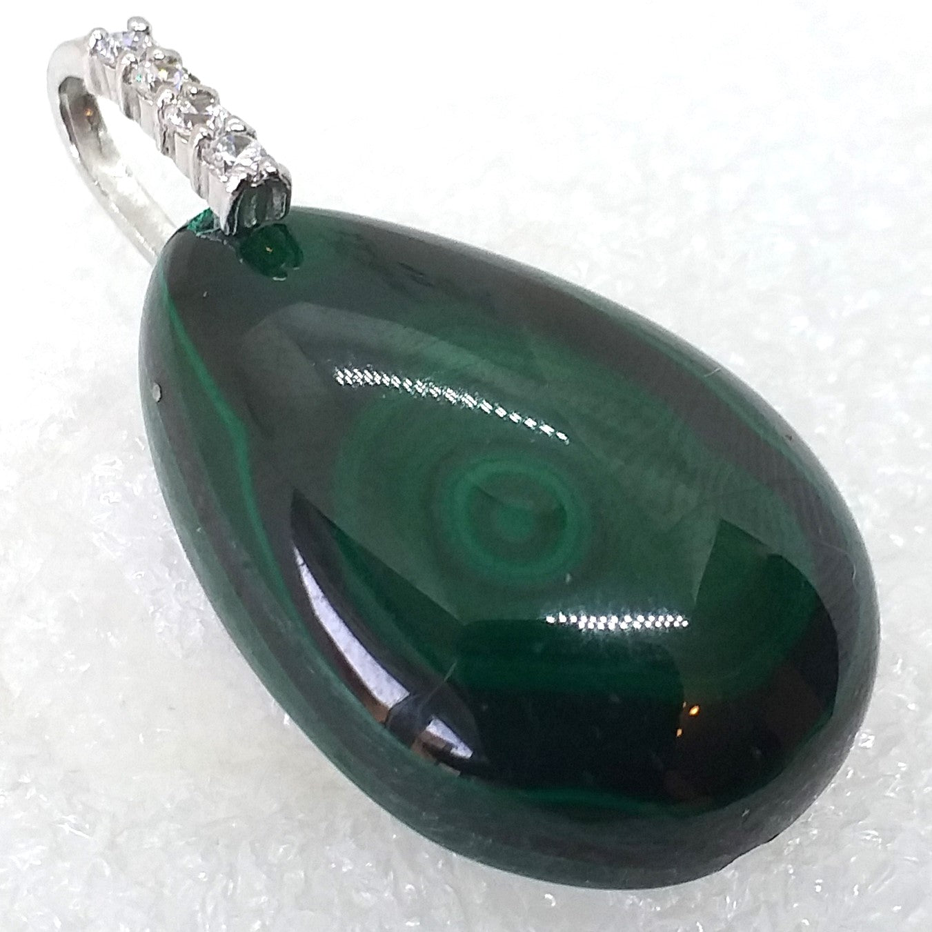 echter Natur MALACHIT Anhänger 925 Sterling Silber 40mm