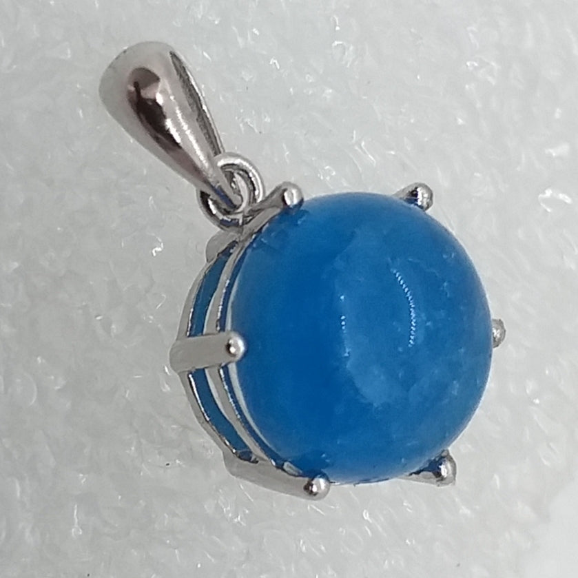 APATIT Anhänger petrol blau 925 Sterling Silber