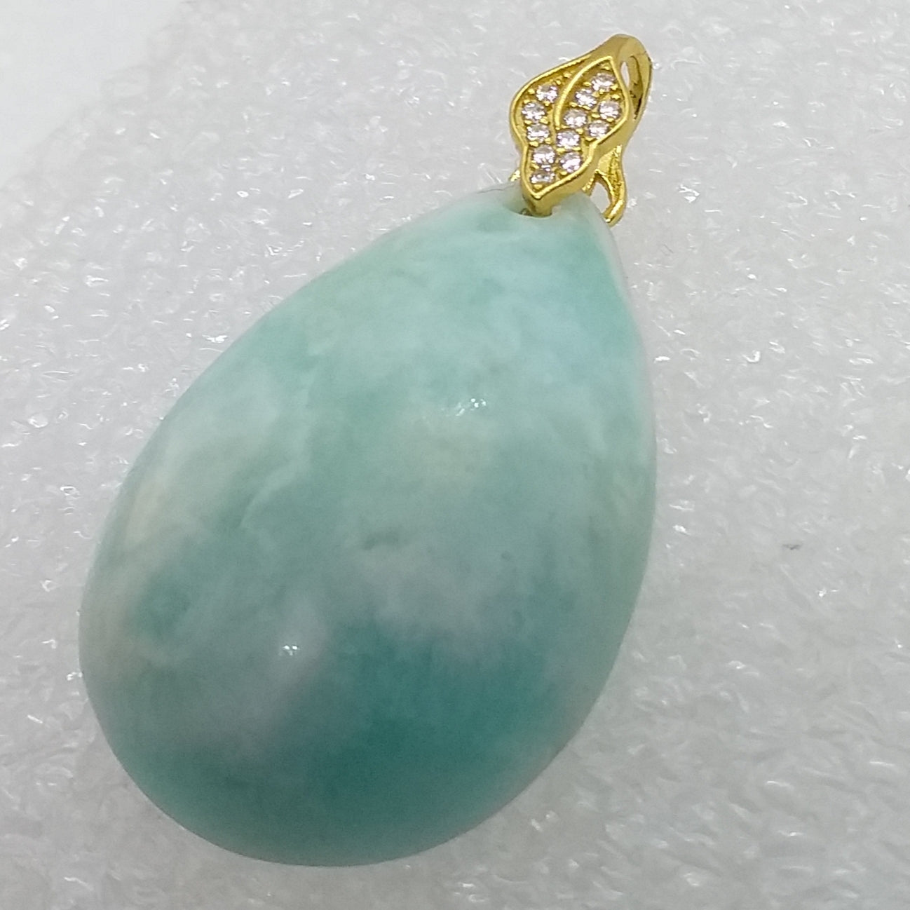 Hemimorphit Anhänger blau 925 Sterling Silber Gold