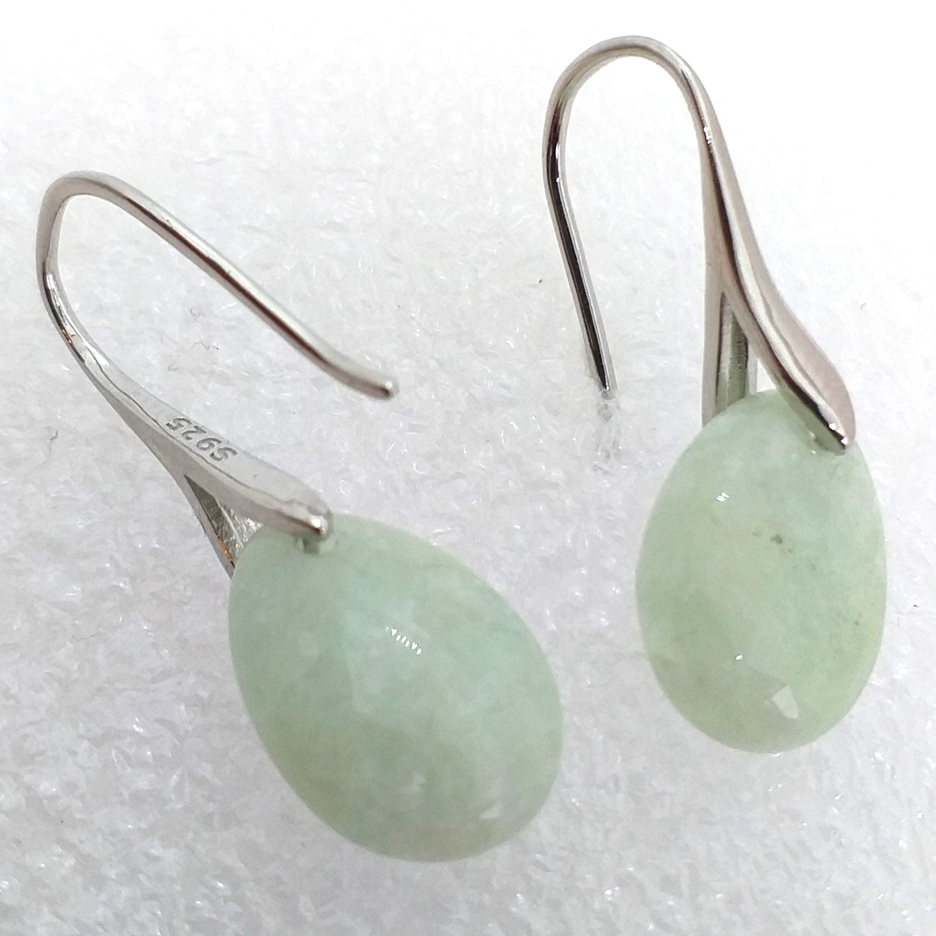 AQUAMARIN Ohrringe Tropfen 925 Sterling Silber rhodiniert Ohrhänger