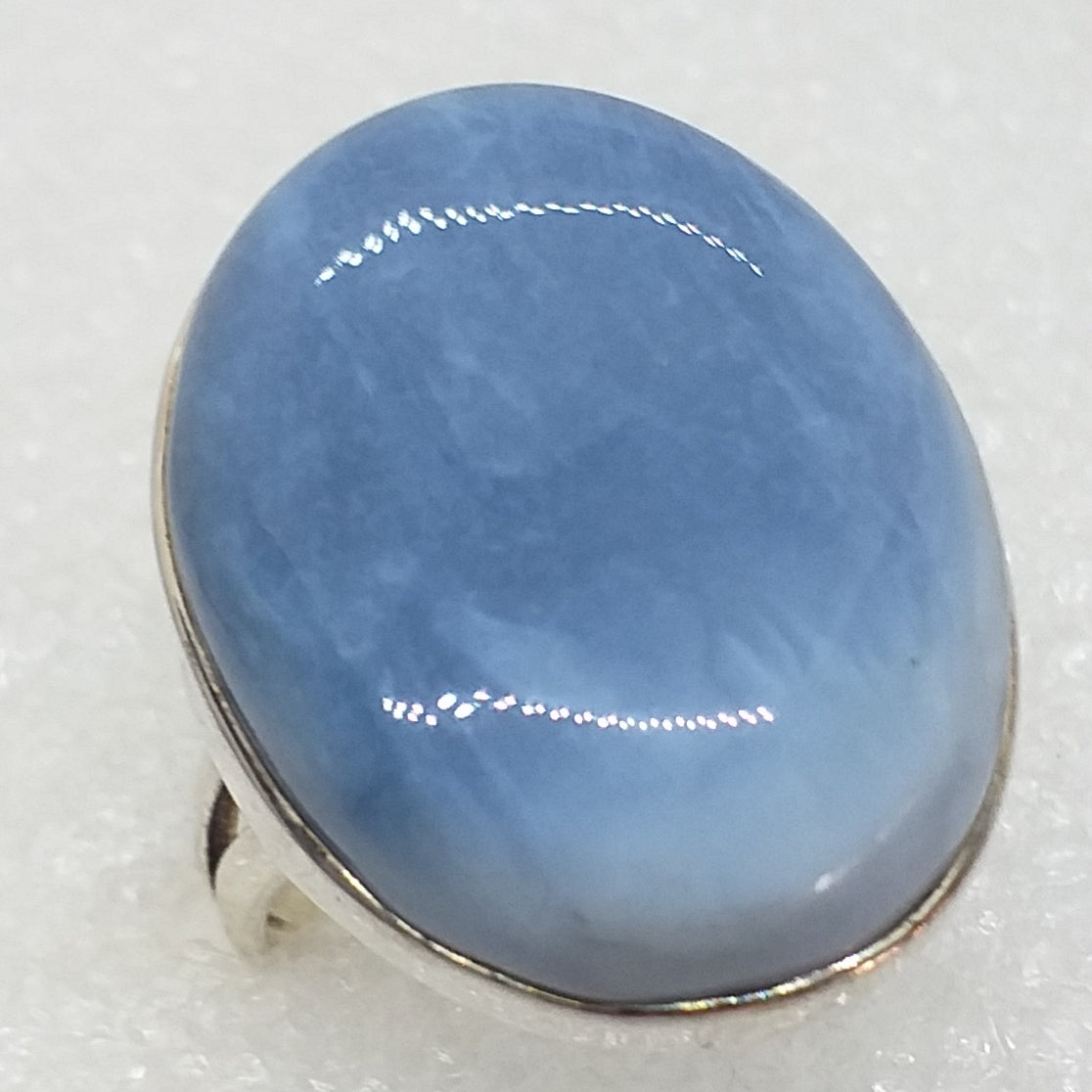 blauer OREGON OPAL Ring Gr. 18,5 925 Sterling Silber Opal blau  riesig