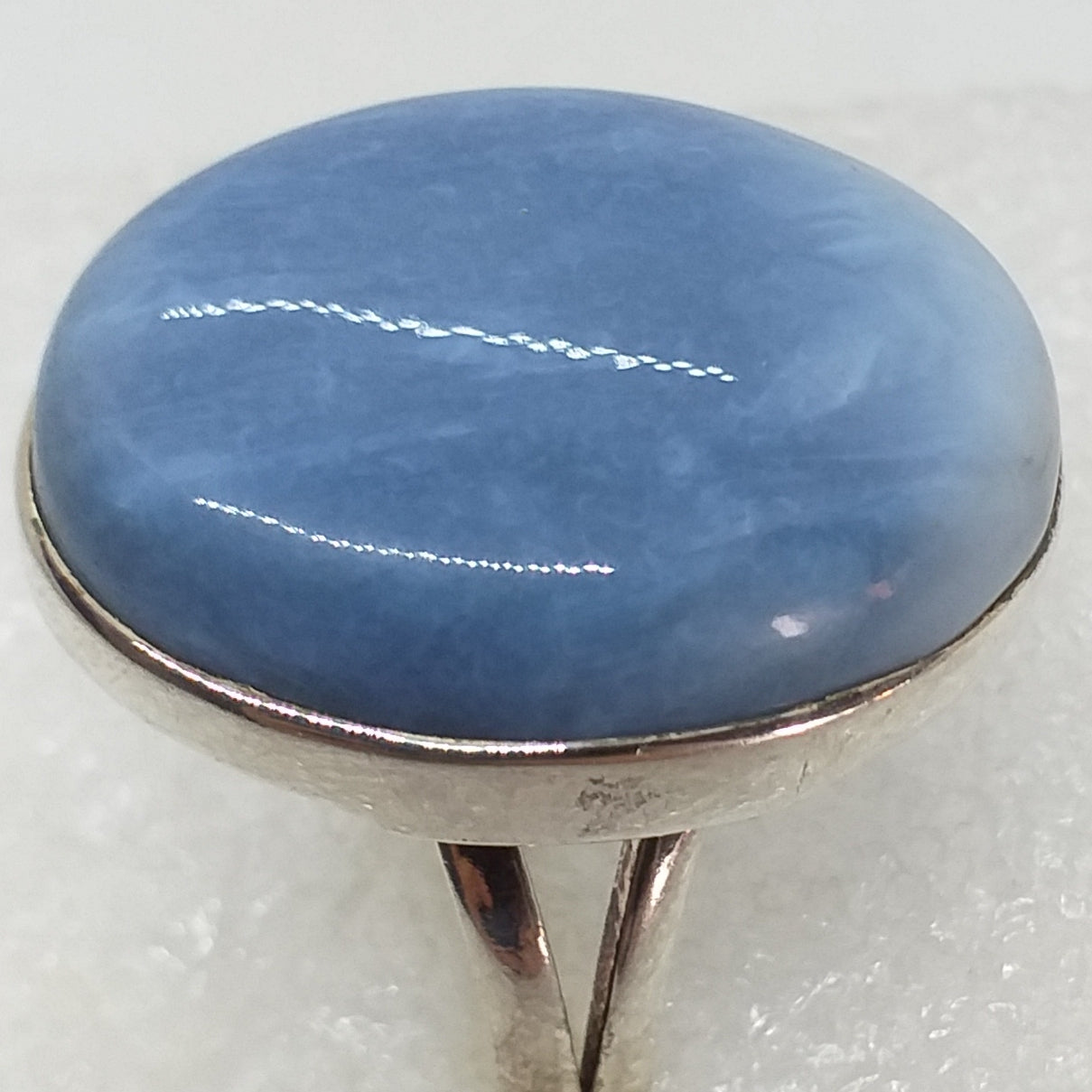 blauer OREGON OPAL Ring Gr. 18,5 925 Sterling Silber Opal blau  riesig