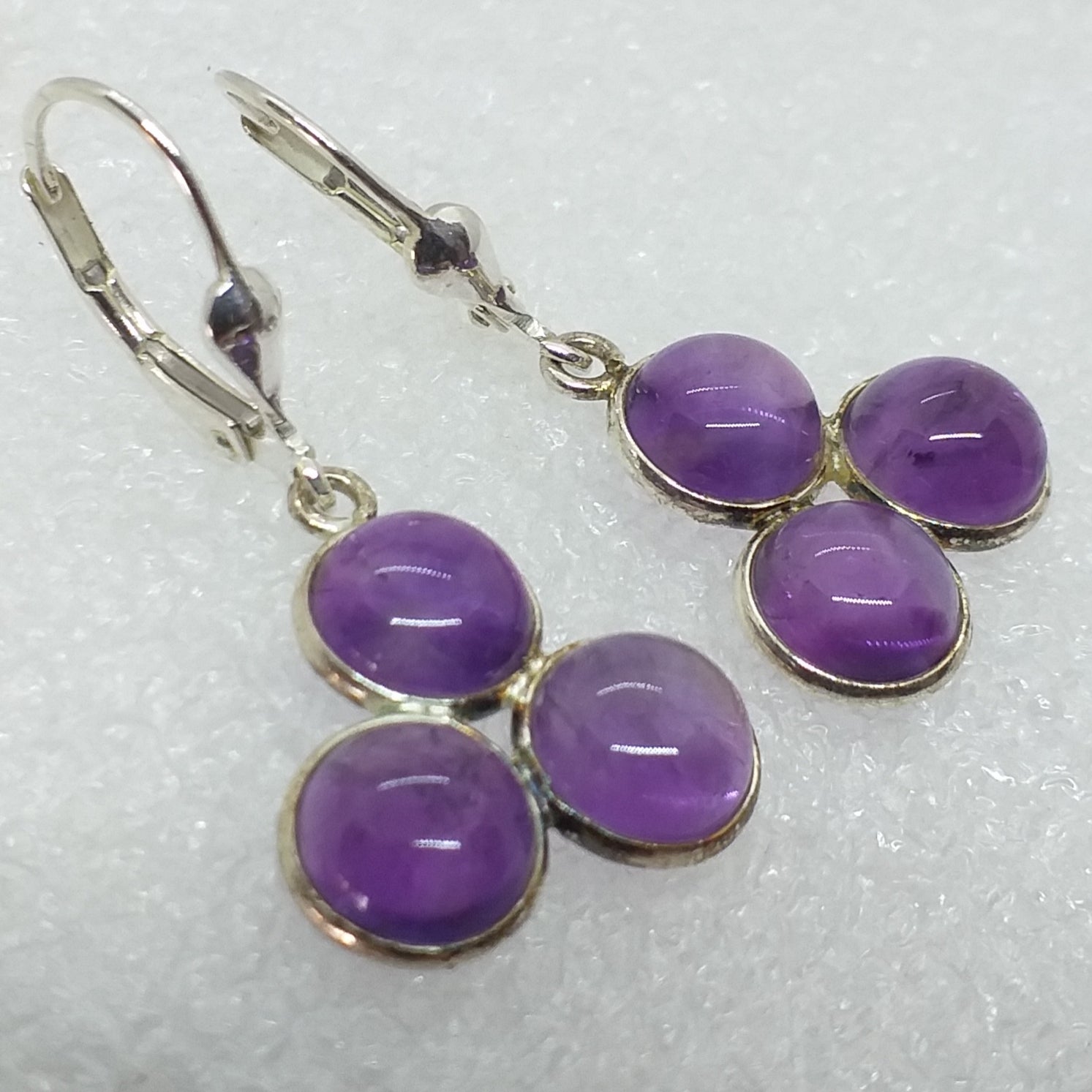 FLUORIT Ohrringe Klappbrisur 925 Sterling Silber Brisur Ohrhänger